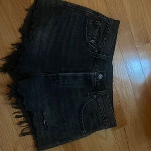 Levi 501 black washes Jean shorts